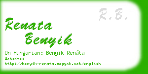 renata benyik business card
