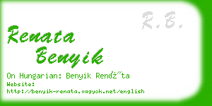 renata benyik business card